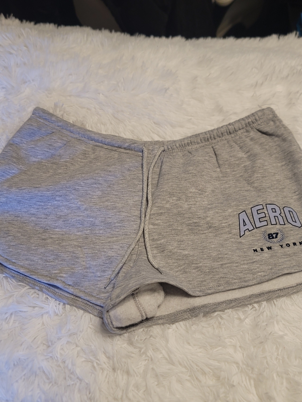🔥3 For $25 Aeropostale Gray Logo Lounge Booty Shorts Size Large NWOT